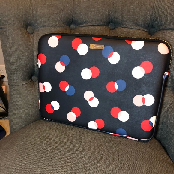 kate spade Handbags - Kate Spade polka dot laptop sleeve 13”